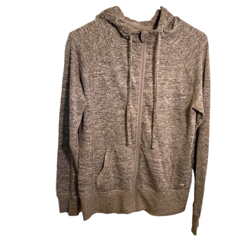 90 Degree by Reflex Women's Size Large Full Zip Hoodie Heather Gray Pockets